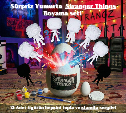 Stranger Things Sürpriz Kırılabilir Yumurta: DIY Figür Boyama Seti (12 Farklı Karakter)
